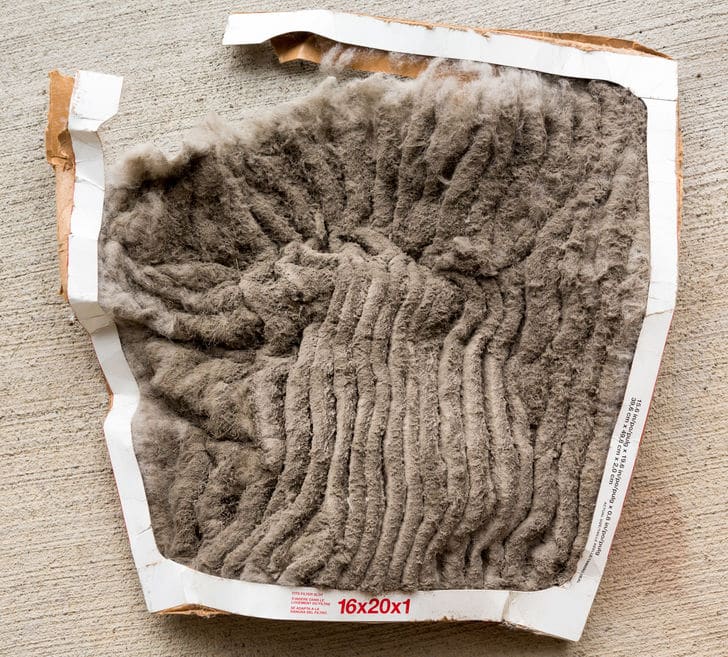 clogged hvac air filter