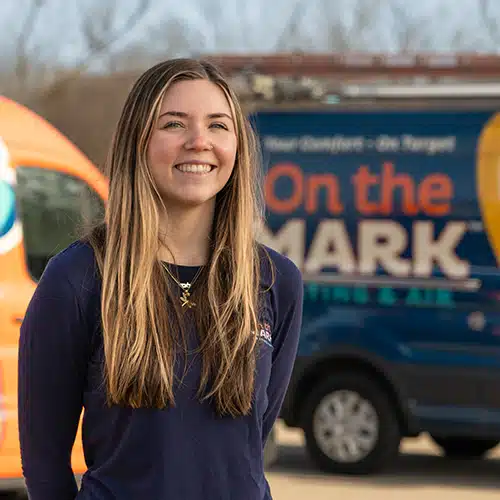 On the Mark technician and service truck