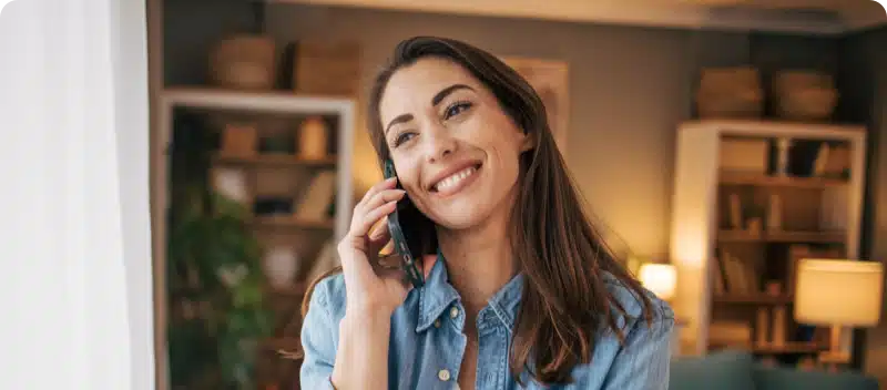 Customer scheduling appointment with On the Mark on phone